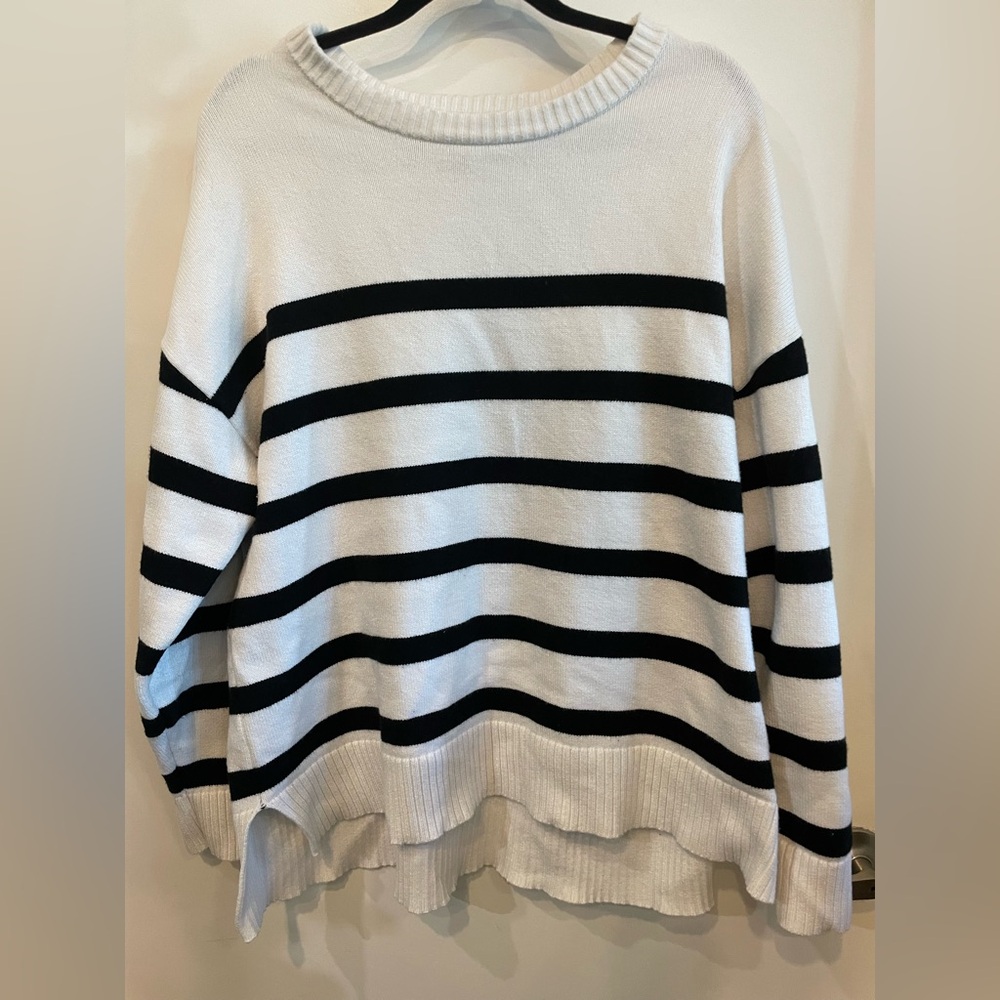French Connection Essentials Striped Knit Sweater | XL